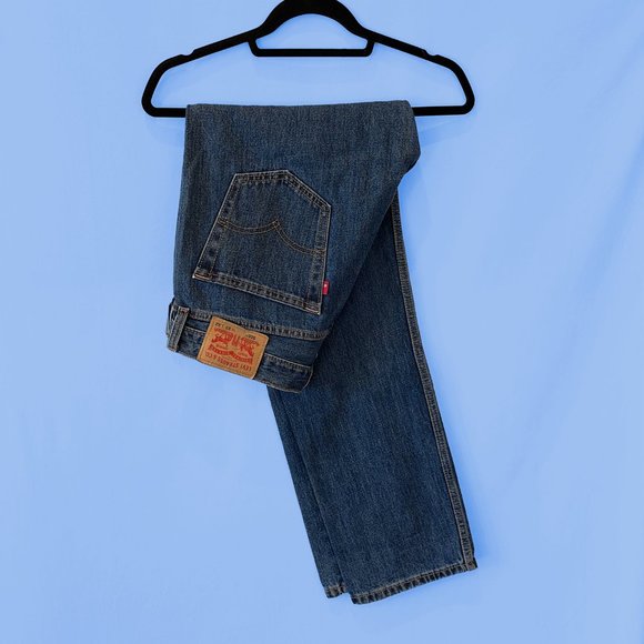 Levi's 505 Jeans Dark Stone Wash W33 x L32 - Picture 3 of 9